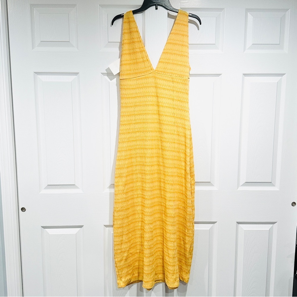 NWT Zara Rustic Midi/Maxi Orange/Yellow Dress